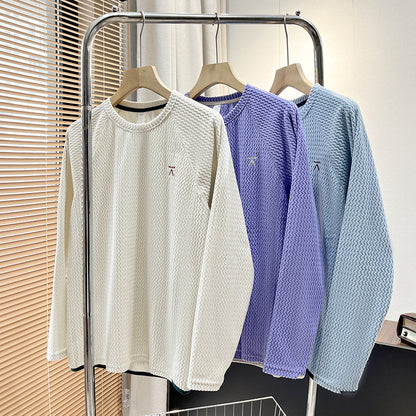 Damen Langarmshirt Strukturiertes Design Eveloria