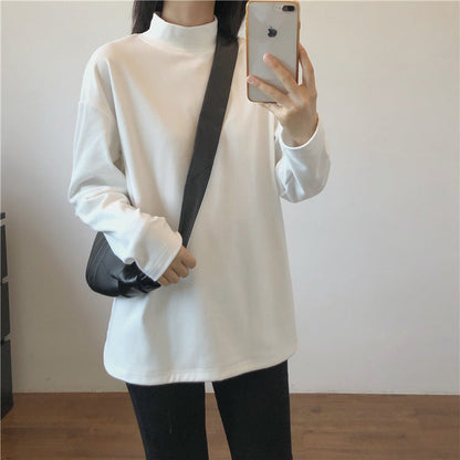 Damen Langarmshirt Hohler Kragen Eveloria
