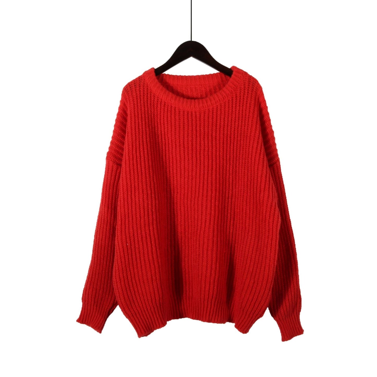Damen Grobstrickpullover Oversized Lässig Eveloria