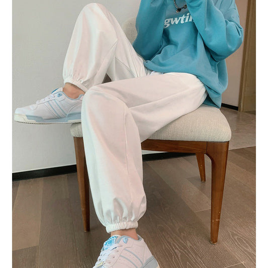 Damen Sweatpants Elastische Bündchen Bequem Grau Eveloria - Eveloria