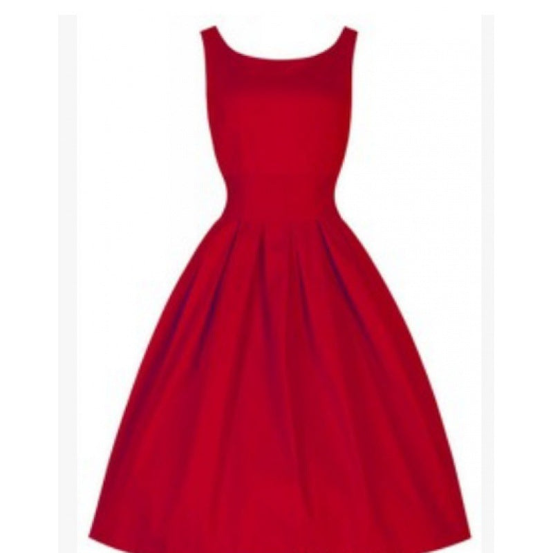 Damen Cocktailkleid Tailliert Schwingender Rock Eveloria