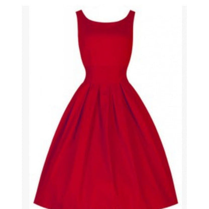 Damen Cocktailkleid Tailliert Schwingender Rock Eveloria