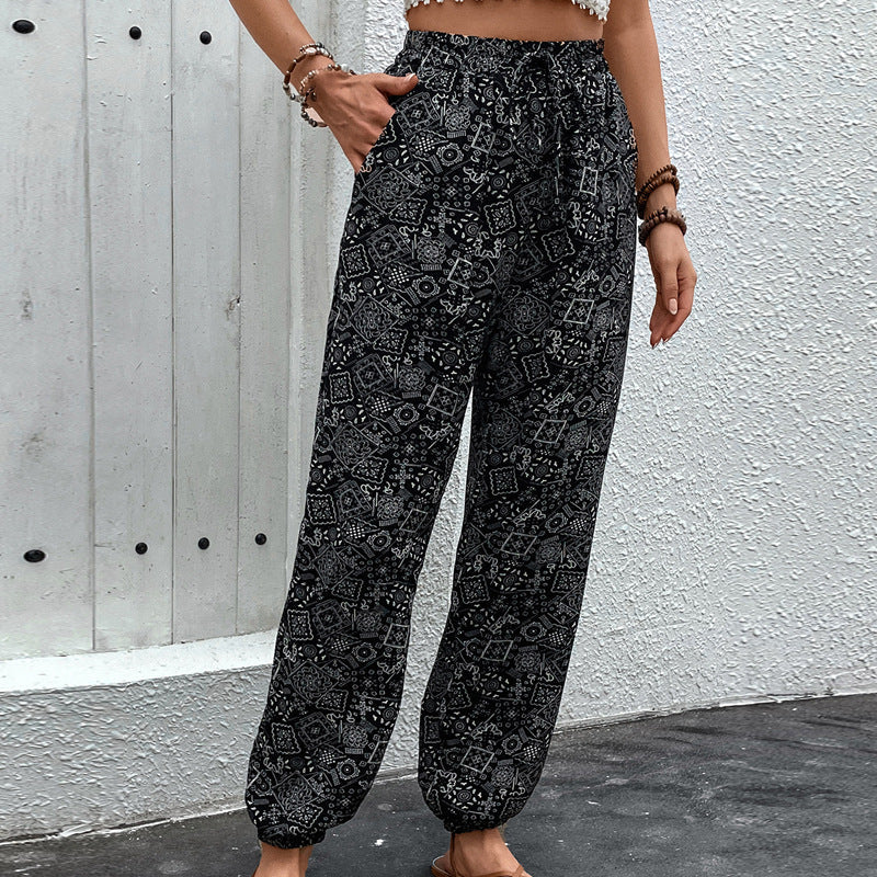 Damen Sommerhose Ethnomuster Leicht Eveloria
