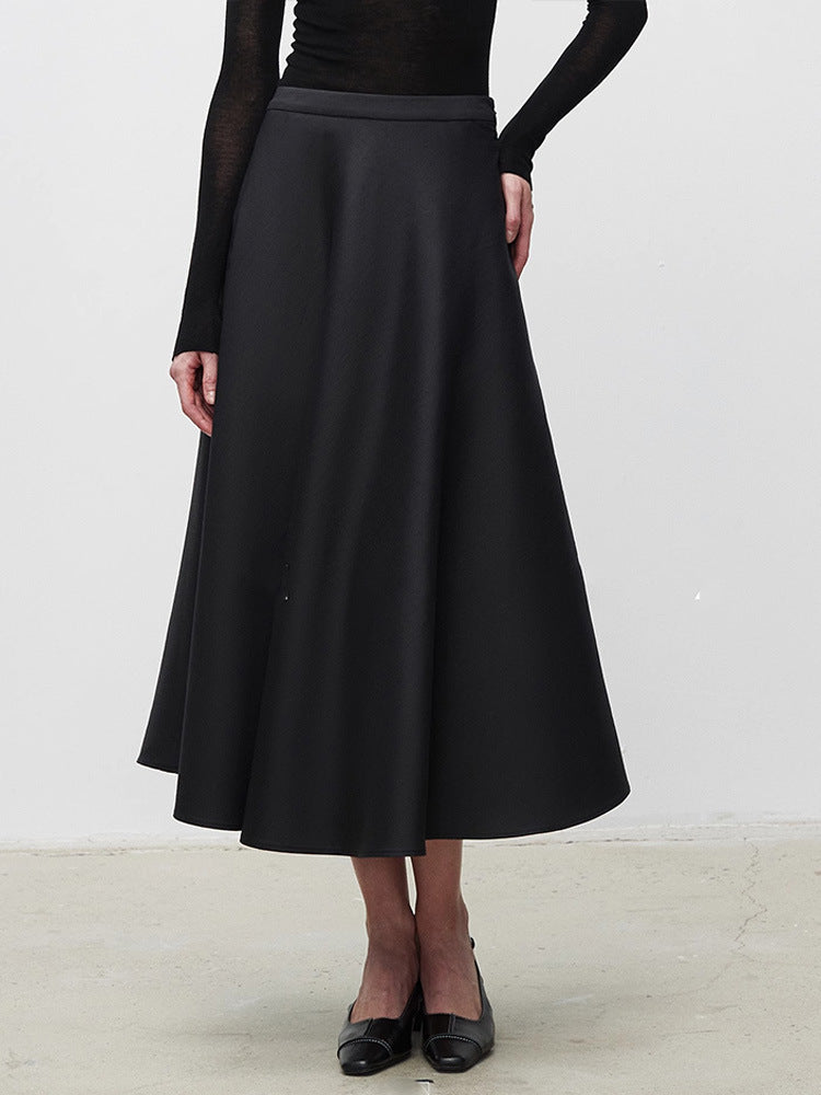 Damen Maxirock Schwingender Saum Eveloria