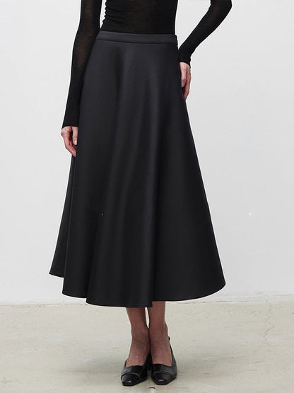 Damen Maxirock Schwingender Saum Eveloria