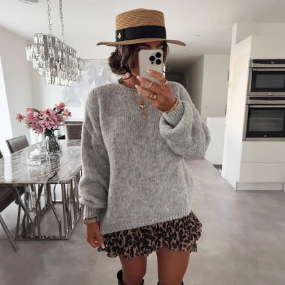 Damen Oversized Strickpullover Voluminöse Ärmel Modern Eveloria - Eveloria