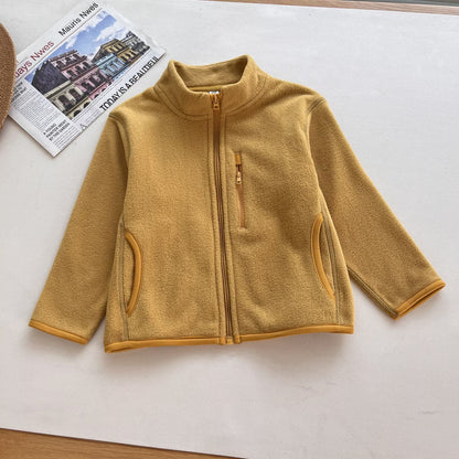 Damen Fleecejacke Hochkragen Reißverschlusstaschen Eveloria