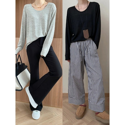 Damen Palazzo-Hose Gestreift Eveloria