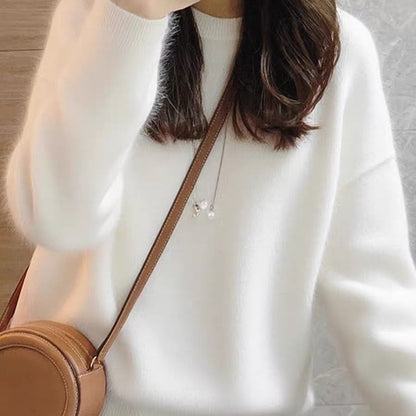 Damen Wollpullover Gemütlich Eveloria