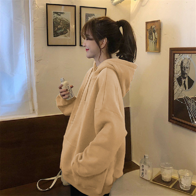 Damen Oversized Hoodie Kuscheliger Stoff Hoher Kragen