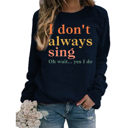 Damen Sweatshirt Bequem Mit Spruch Grau