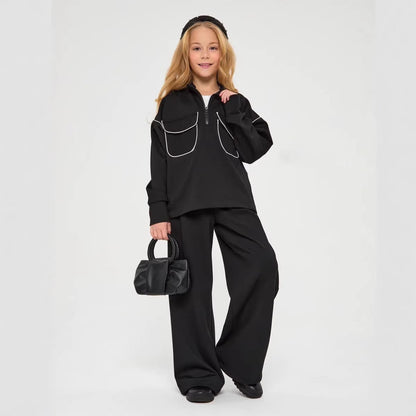 Damen Fleecejacke Halbzipp Reißverschluss Taschen Eveloria