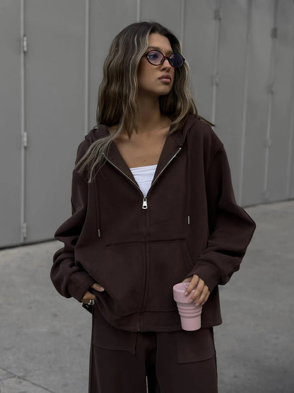 Damen Loungewear-Set mit Kapuzenpullover und Hose