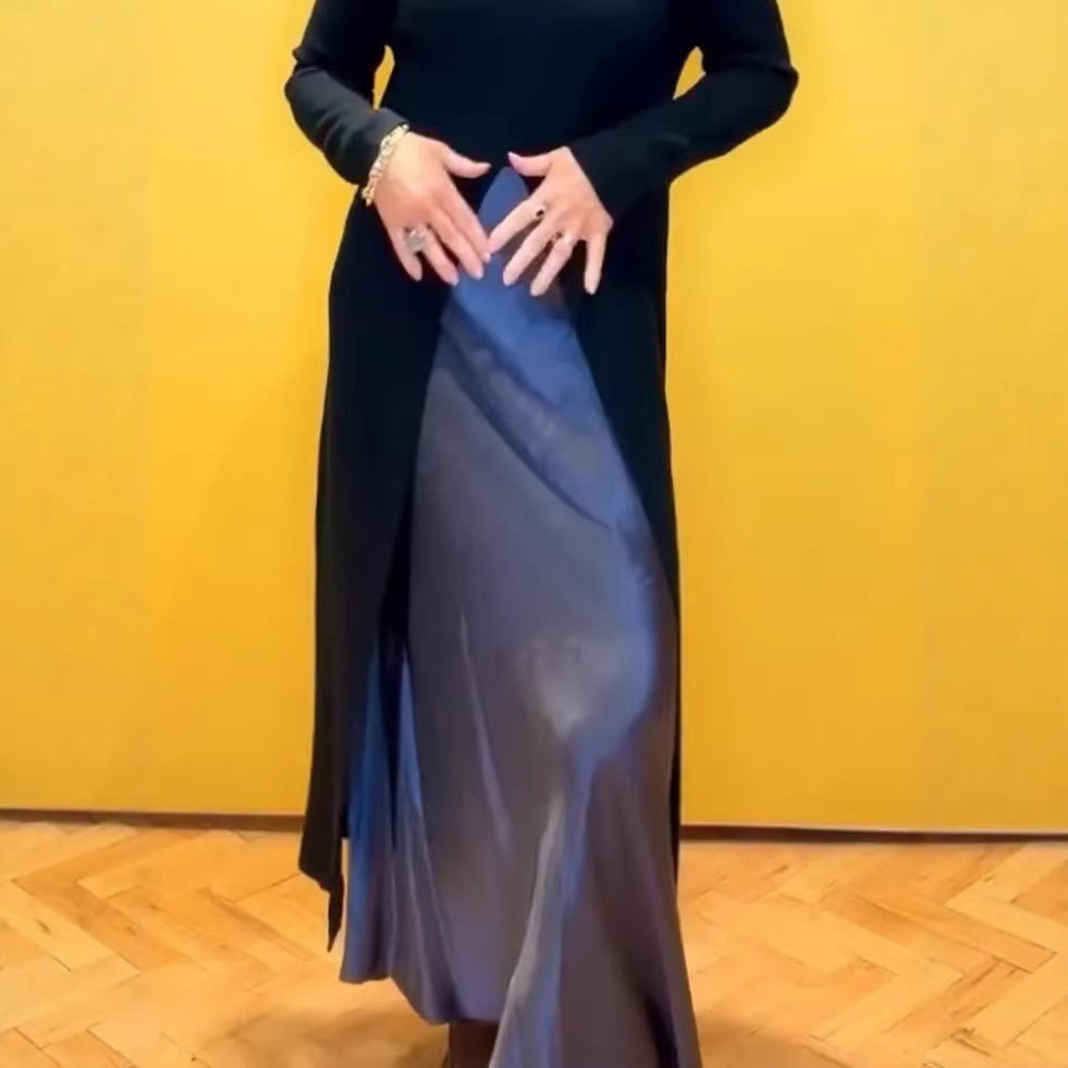 Damen Maxi-Kleid mit Seitenschlitz Elegantes Design