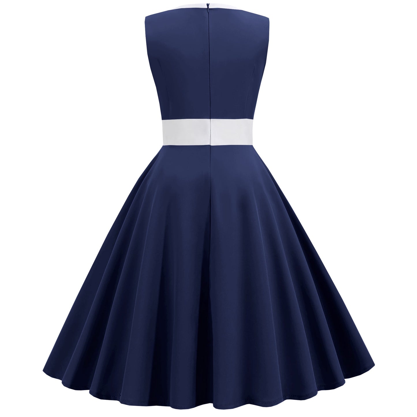 Damen A-Linien Swingkleid mit Knöpfen Elegant Eveloria