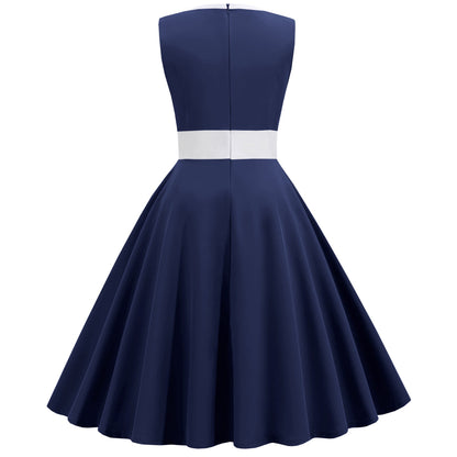 Damen A-Linien Swingkleid mit Knöpfen Elegant Eveloria