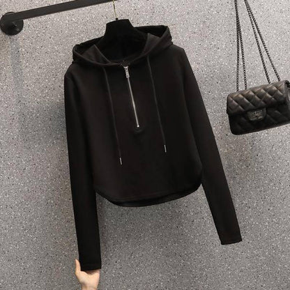 Damen Crop-Hoodie mit Reißverschluss Eveloria