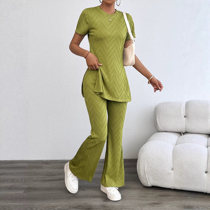 Damen Leggings-Set Weiches Oberteil Weiter Schnitt