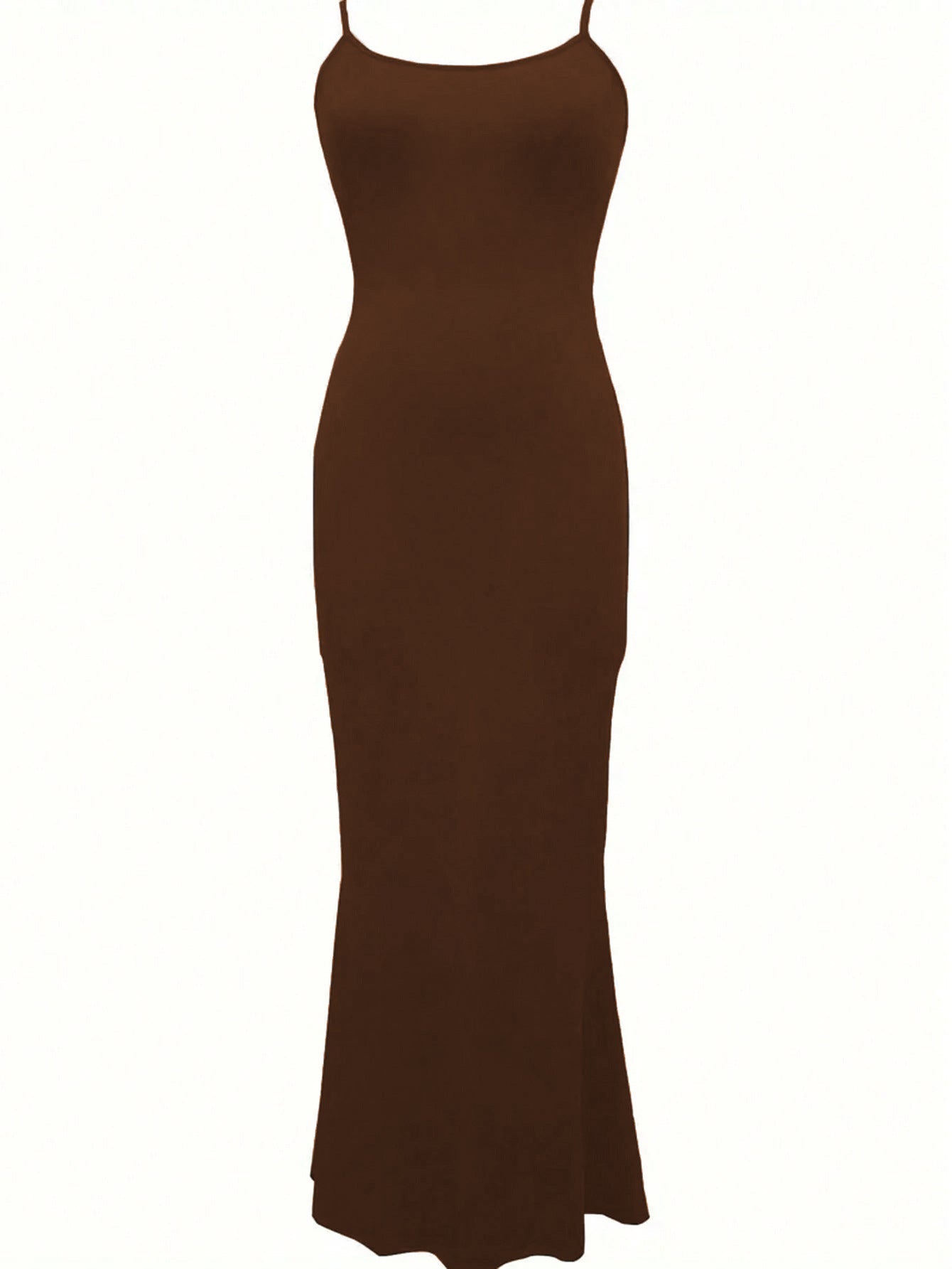 Damen Maxikleid Schmalträger Fließender Schnitt Eveloria