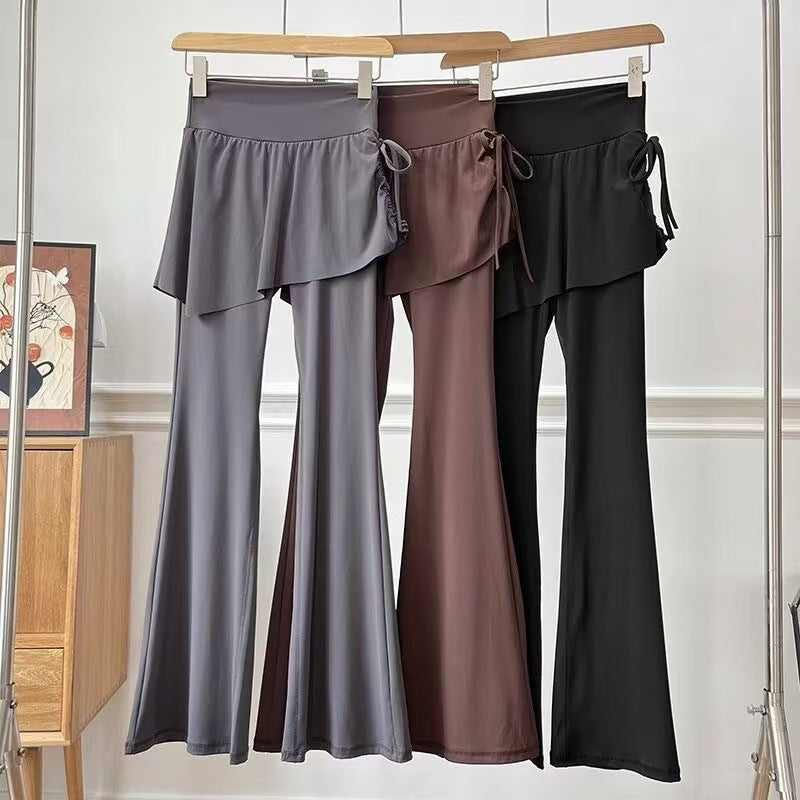 Damen Flare-Hosen Asymmetrisch Hoher Bund Eveloria