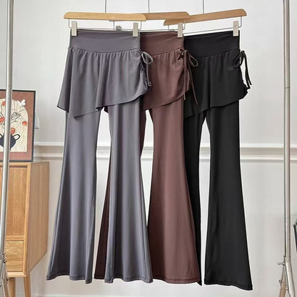 Damen Flare-Hosen Asymmetrisch Hoher Bund Eveloria