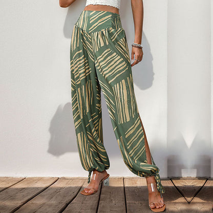 Damen Palazzo-Hose Elastisch Weite Bein Eveloria