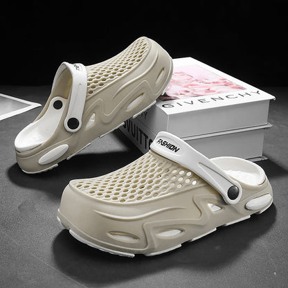 Herren Clogs Atmungsaktives Material Verstellbarer Riemen Eveloria - Eveloria