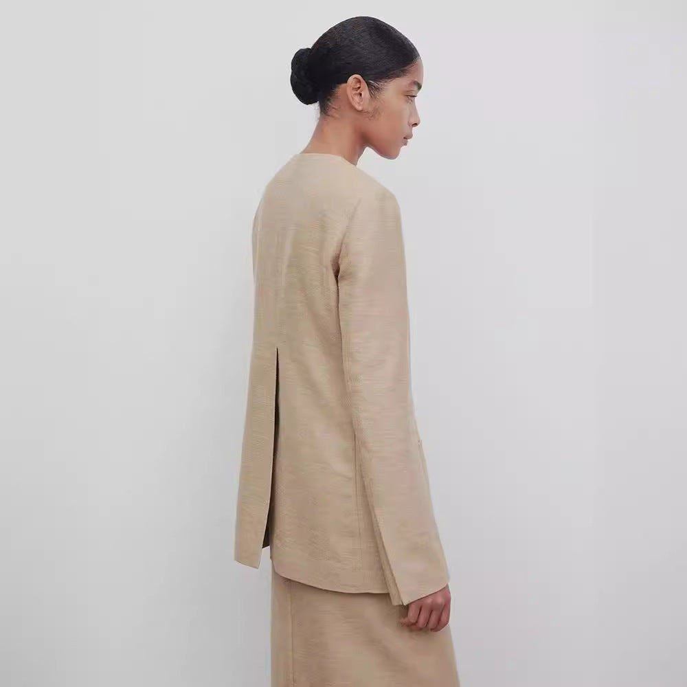 Damen Blazer Eveloria Elegantes Design Strukturiert