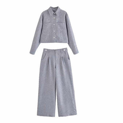 Damen Anzughose Weit Bequem Elegant Schwarz Eveloria - Eveloria