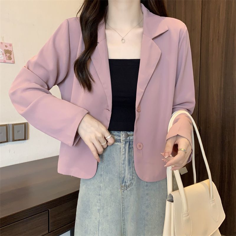 Damen Kurzjacke modisch mit Knopf-Ausschnitt Eveloria