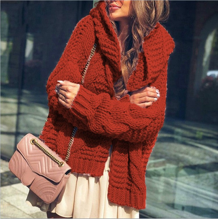 Damen Grobstrickjacke Voluminöse Ärmel Modern Eveloria