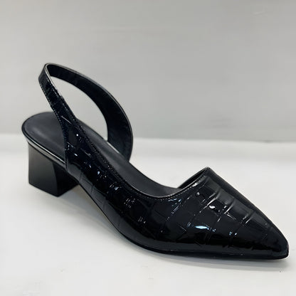 Damen Spitzschuhe mit Blockabsatz
