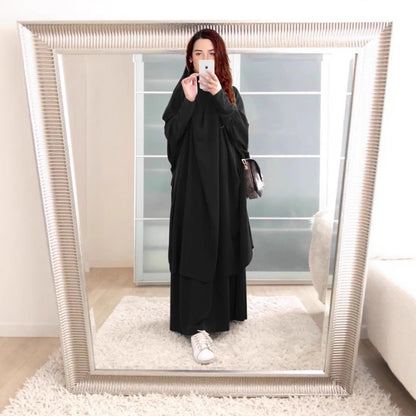 Damen Langarmkaftan Elegant Weit Eveloria