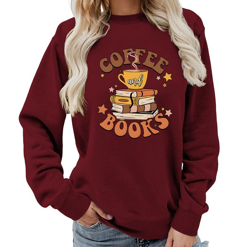 Damen Sweatshirt Kaffeebuch-Design Eveloria