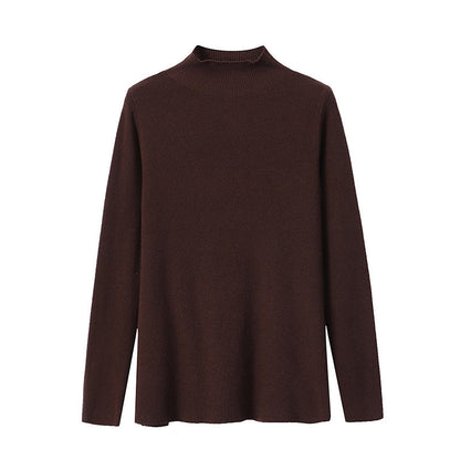 Damen Feinstrick Pullover Hochkragen Eveloria