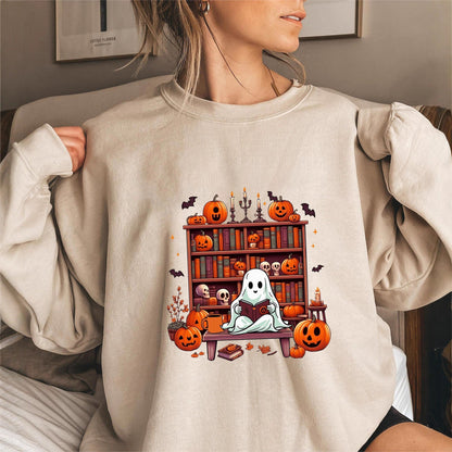 Damen Sweatshirt Herbst Grusel Puffärmel Schwarz Eveloria - Eveloria