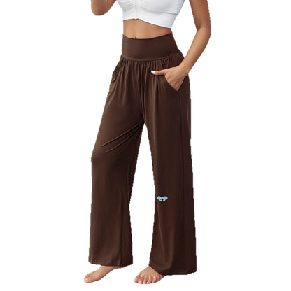 Damen Freizeithose Elastischer Bund Seitentaschen Bequem