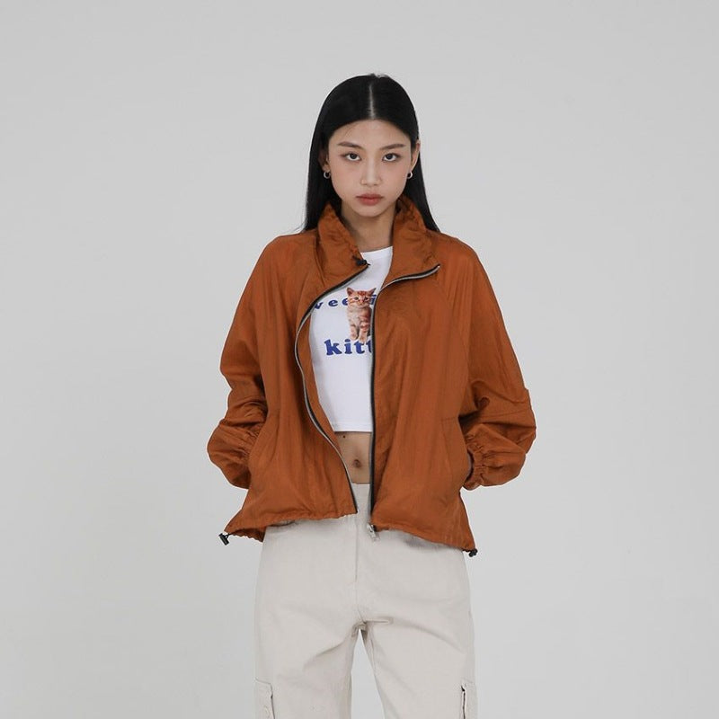 Damen Atmungsaktive Jacke Verstellbarer Kragen Eveloria