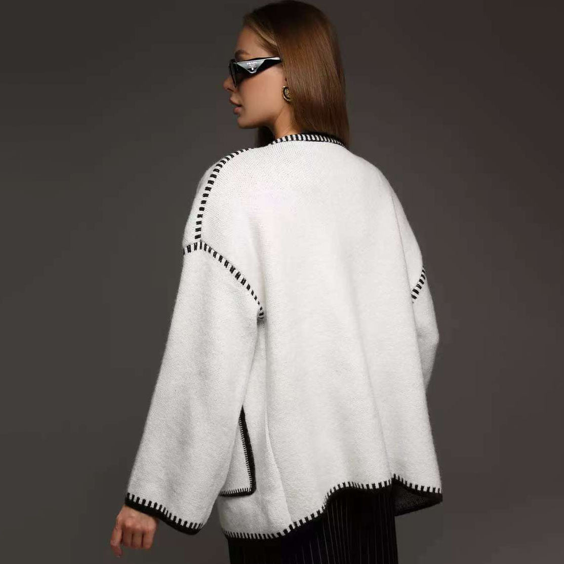 Damen Strickcardigan mit Taillengürtel und Taschen Eveloria