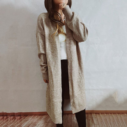 Damen Strickcardigan Lang Eveloria