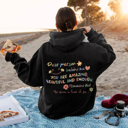 Damen Kapuzenpullover Komfort Passform Motivschriftzug Eveloria