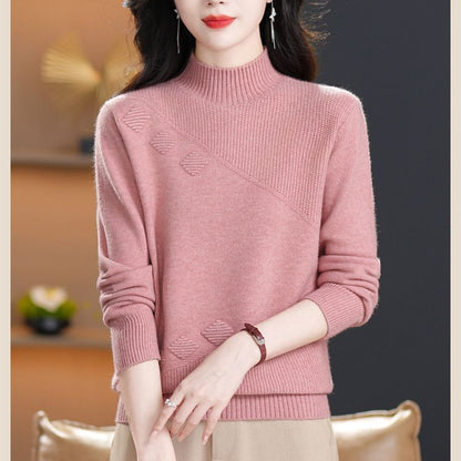 Damen Strickpullover Feinripp Eveloria