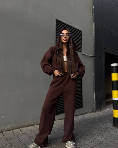 Damen Oversized Jumpsuit mit Kapuze Eveloria