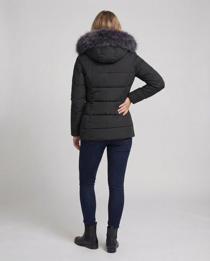 Damen Daunenjacke Fellkragen