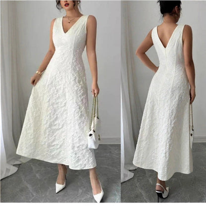 Damen Maxikleid Spitze V-Ausschnitt Spaghettiträger