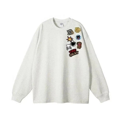 Damen Langarmshirt mit Applikationen Eveloria
