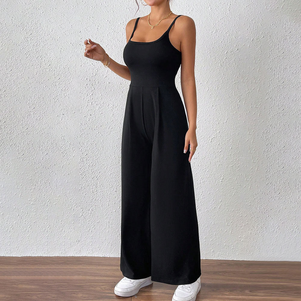 Damen Jumpsuit Schmale Träger Eleganter Schnitt Eveloria