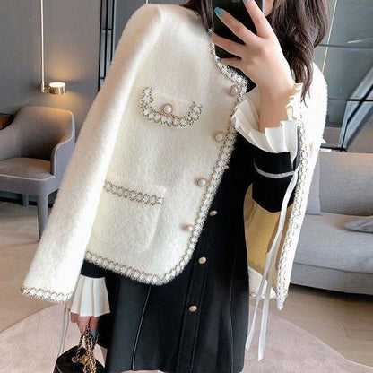 Damen Kurzarmjacke Schmuckdetails Elegantes Design