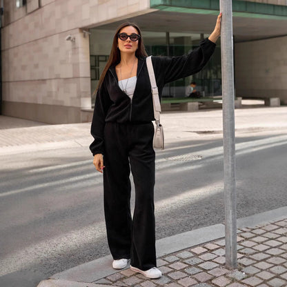 Damen Cropped Kapuzenoberteil Weite Ärmel Elastischer Saum