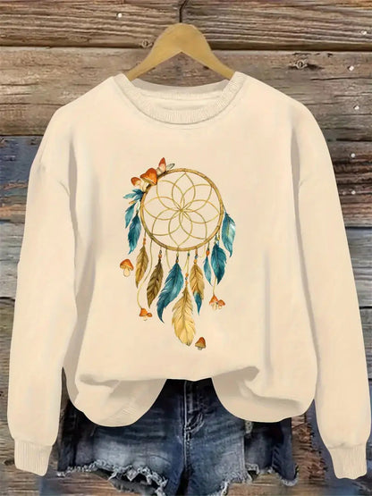 Damen Sweatshirt Traumfänger-Design Eveloria